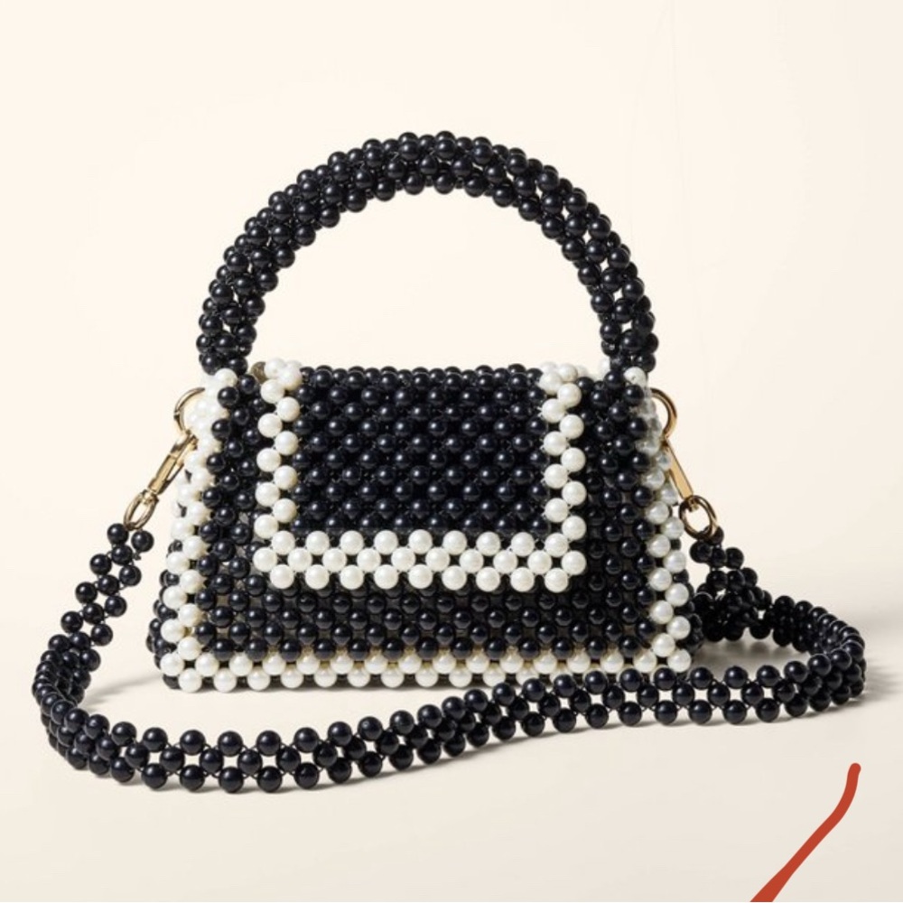 Colorblock beaded crossbody bag Kate Spade x Target black/white limited edition